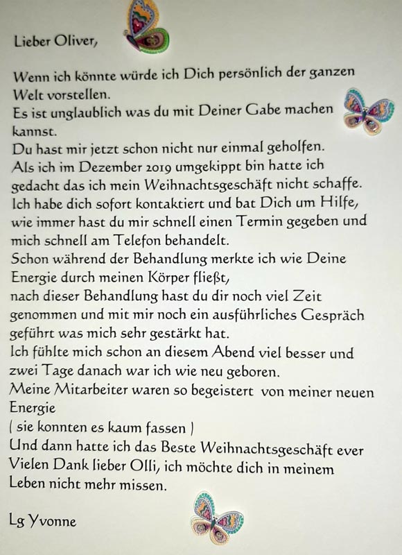 Heiler Oliver Wattenberg | Energieheilung der neuen Zeit